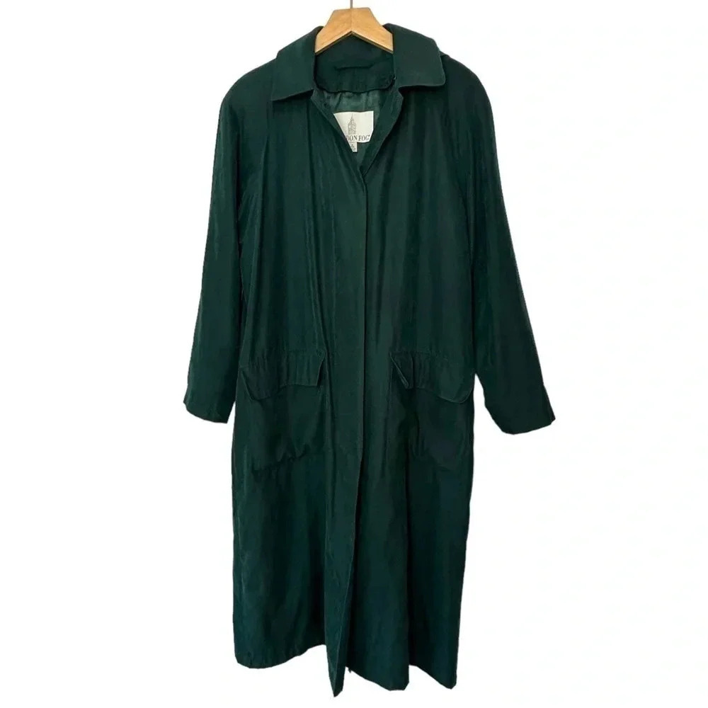 Vintage FABULOUS London Fog Dark Green Trench Coat size small